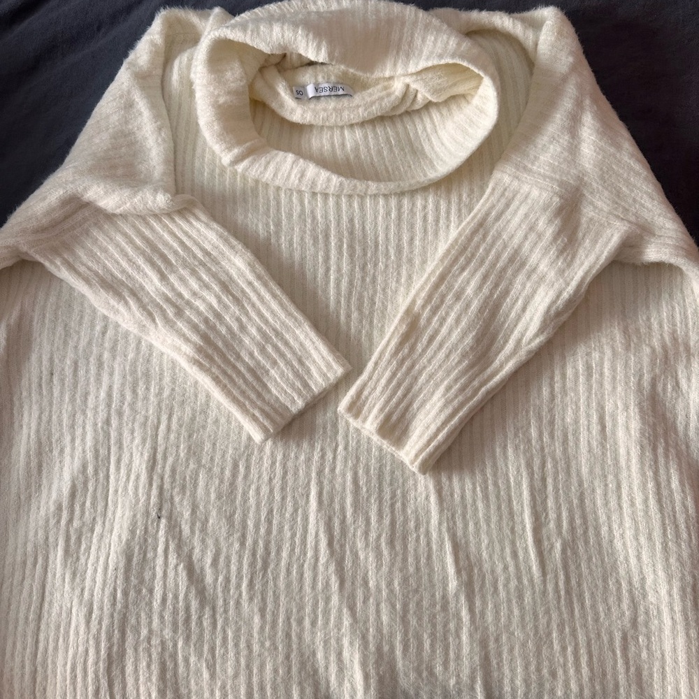 Cozy Cream Cowl Neck Sweater